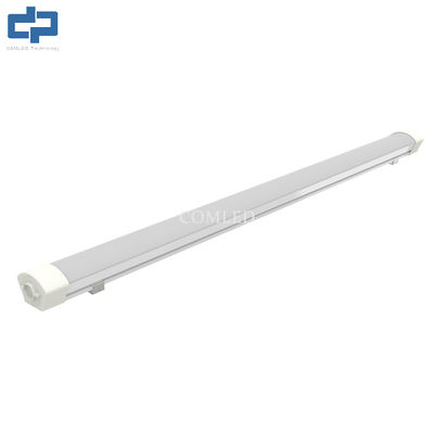 Instalación de luz LED lineal montada en una superficie atenuable diseñada con tapa de extremo de tipo perno para un cableado fácil